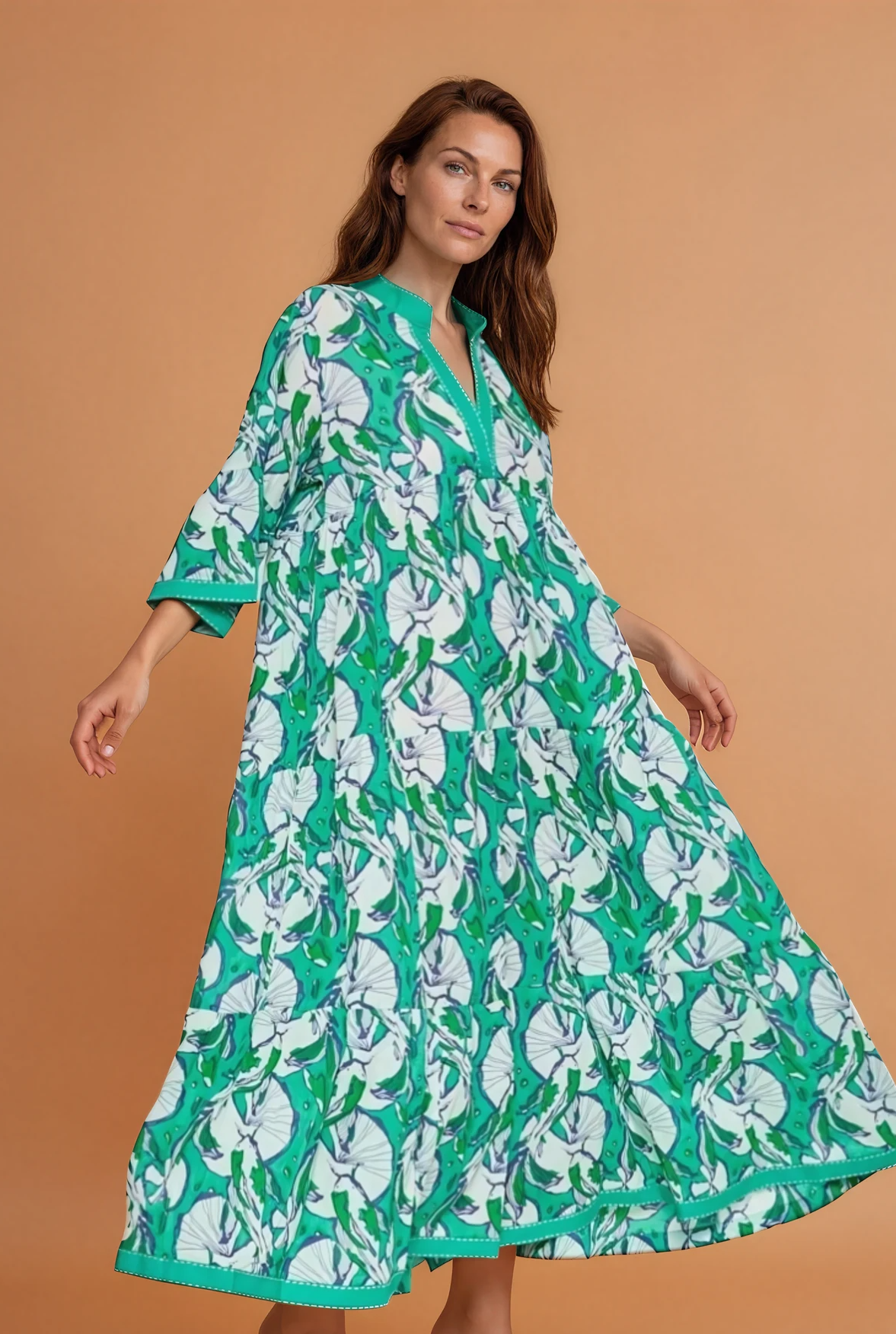 Layla Green Floral Maxi Dress