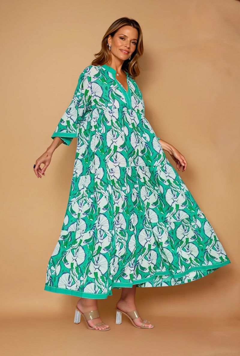 Layla Green Floral Maxi Dress