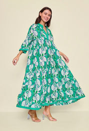 Layla Green Floral Maxi Dress