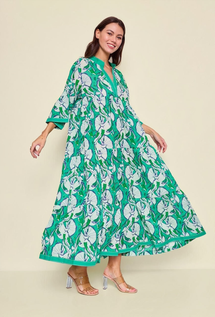 Layla Green Floral Maxi Dress