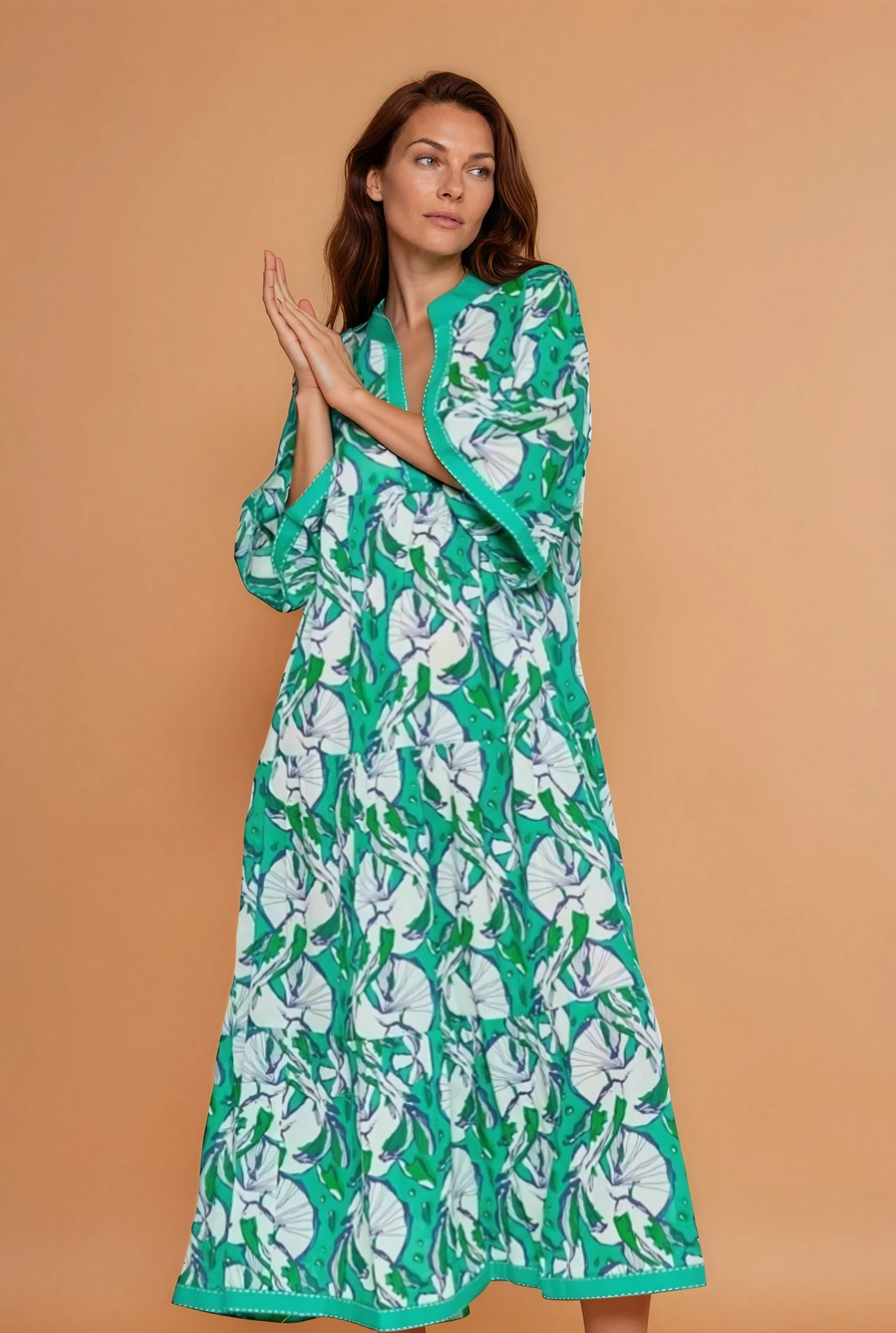 Layla Green Floral Maxi Dress