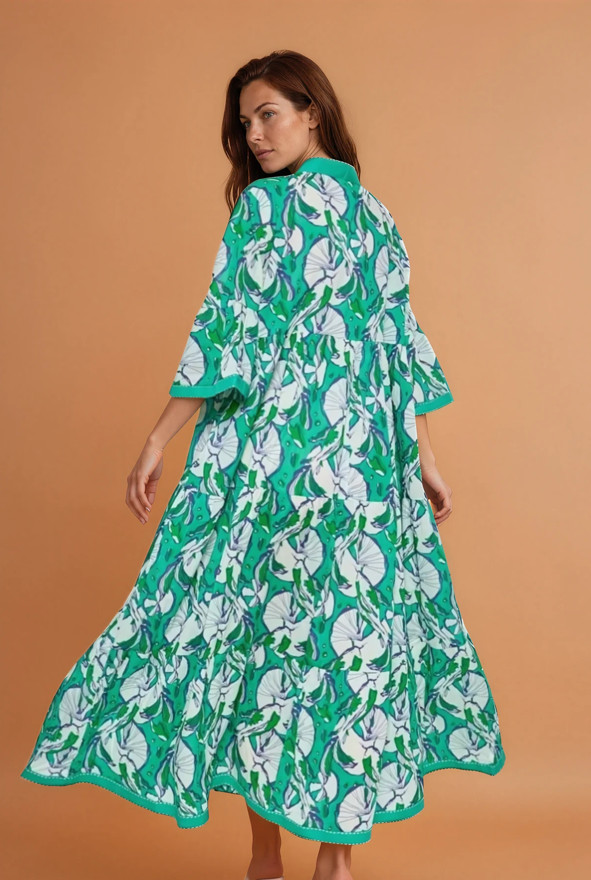 Layla Green Floral Maxi Dress
