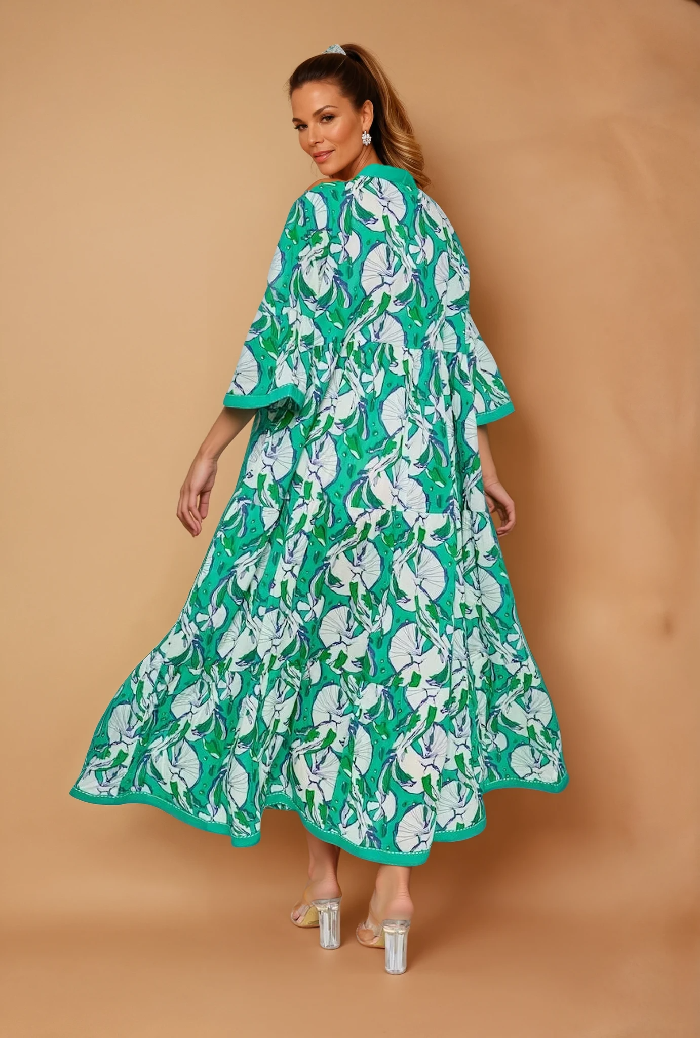 Layla Green Floral Maxi Dress
