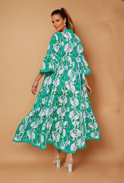 Layla Green Floral Maxi Dress