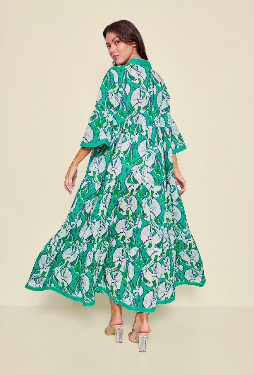 Layla Green Floral Maxi Dress