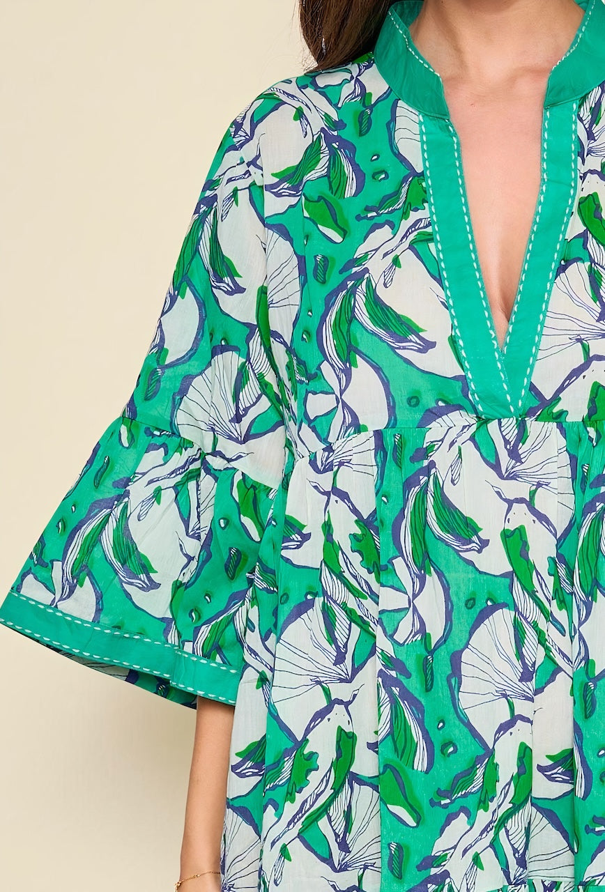 Layla Green Floral Maxi Dress