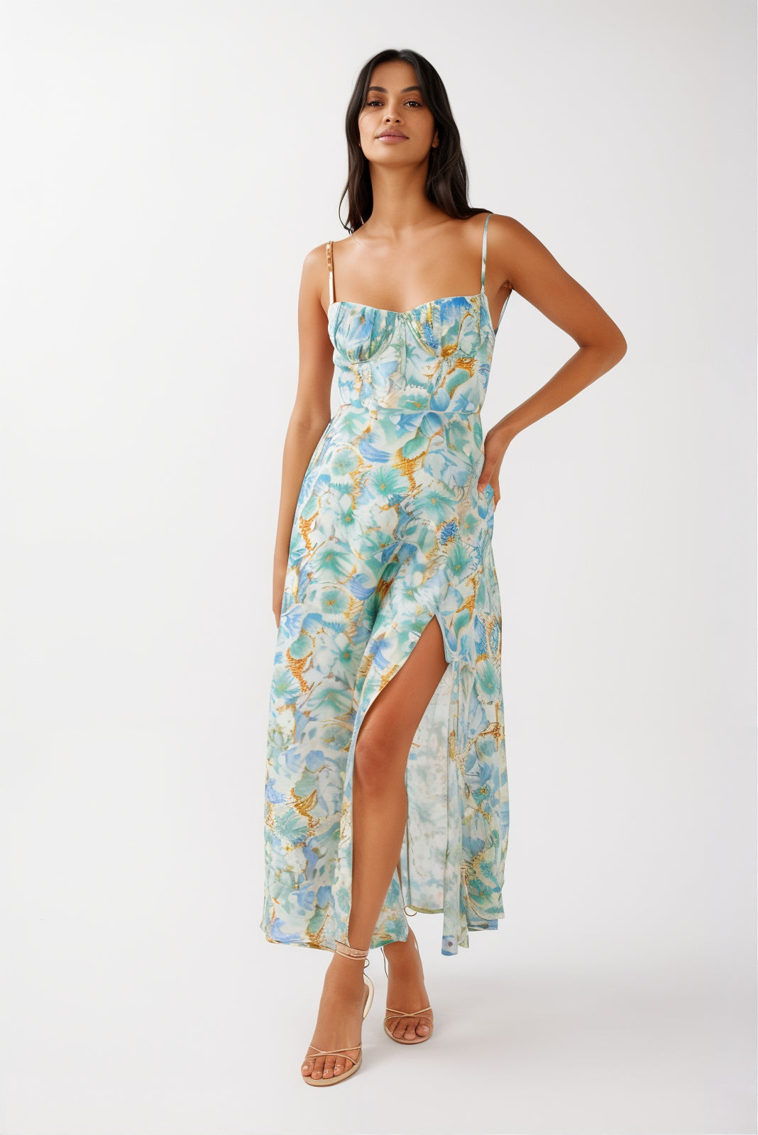 Beau Blue Floral Midi
