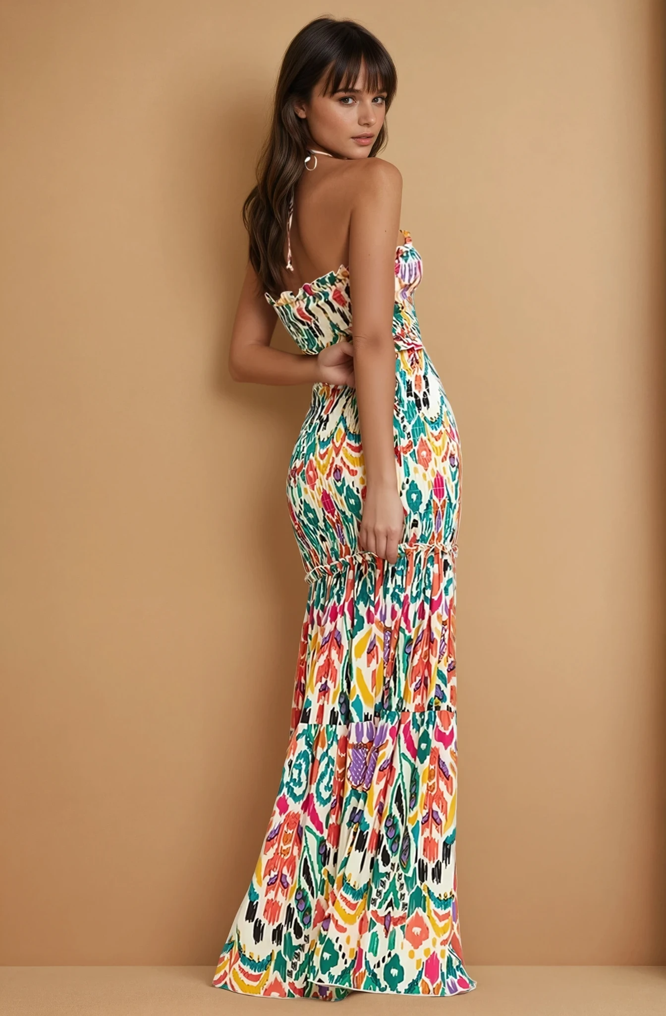 Azteca Scrunch Maxi Dress
