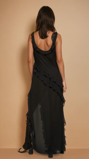 Georgette Ruffled Maxi Dress