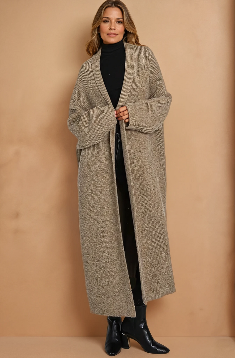 Beige Long Sleeve Cardigan