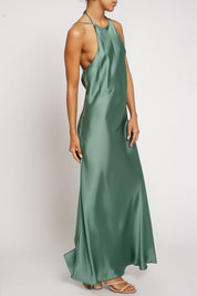Jem Green Satin Maxi Dress