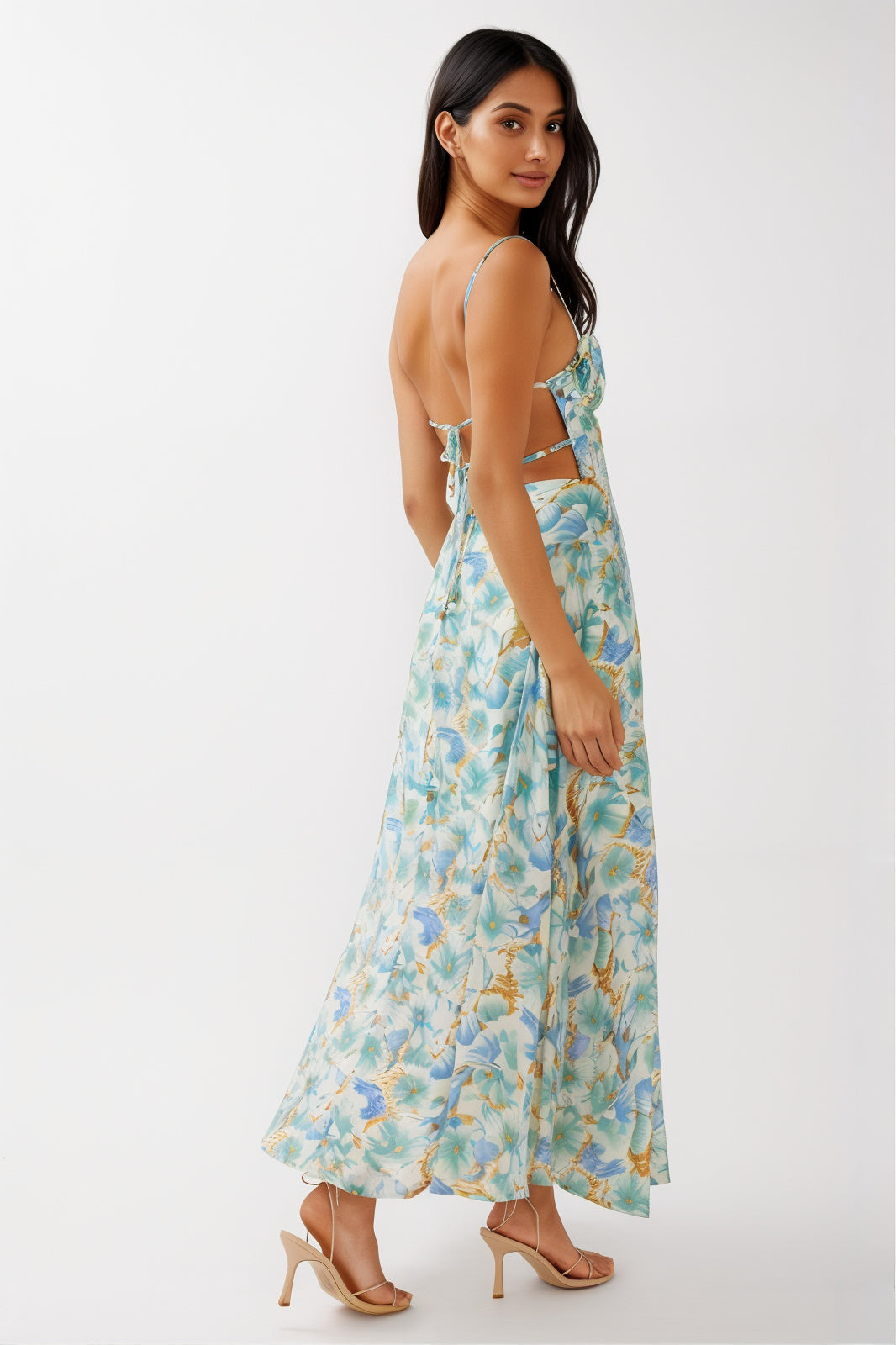 Beau Blue Floral Midi