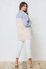 Colour Block Contrast Oversized Shirt