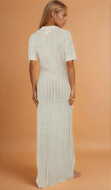 Lori Mesh V Neck Maxi Dress