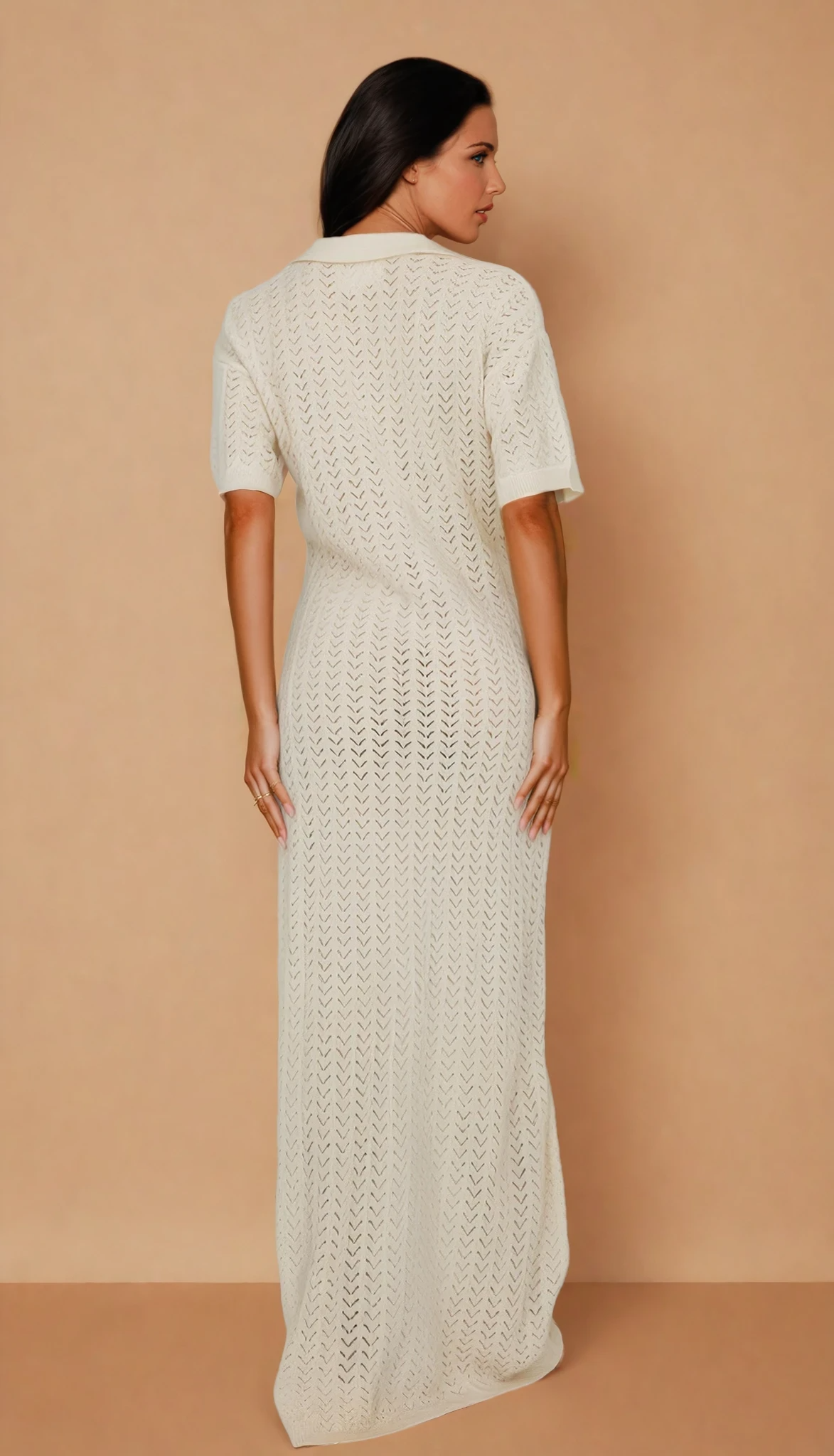 Lori Mesh V Neck Maxi Dress