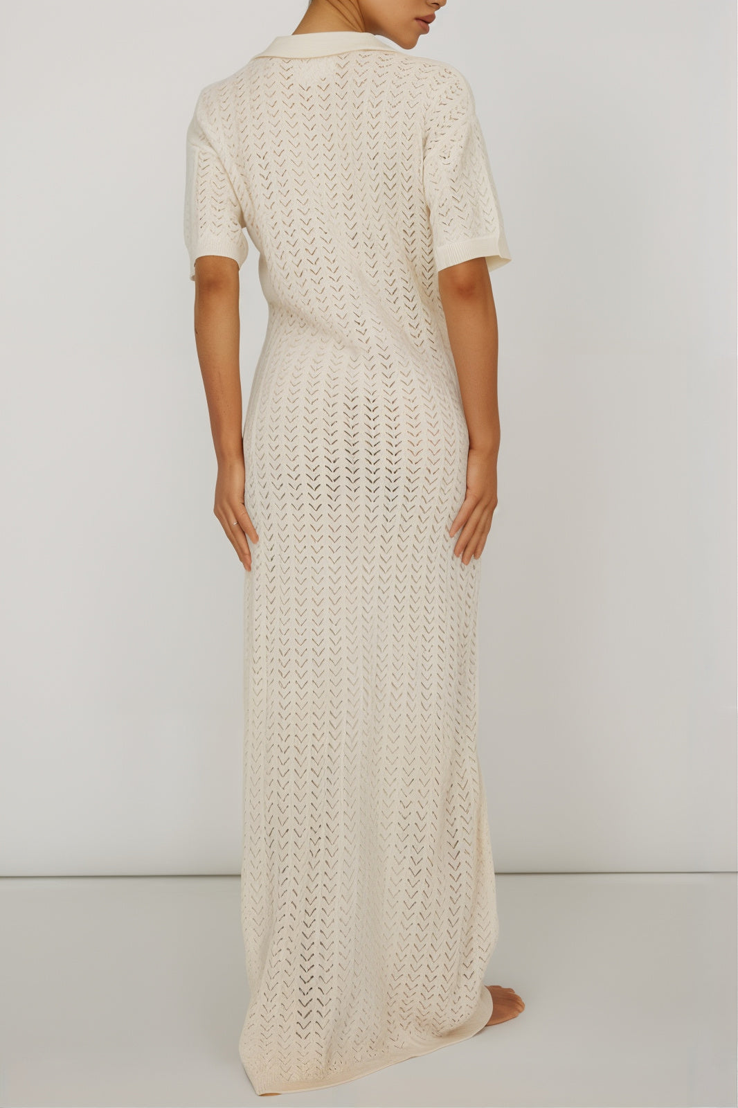 Lori Mesh V Neck Maxi Dress