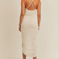 Draped Skirt Detail Midi Dress
