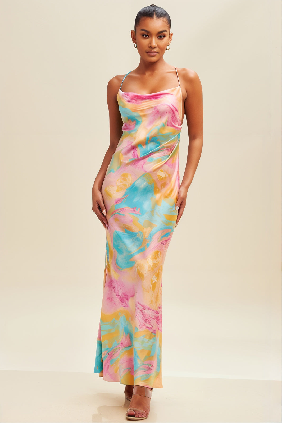 Chloe Sunset Pink Maxi Dress