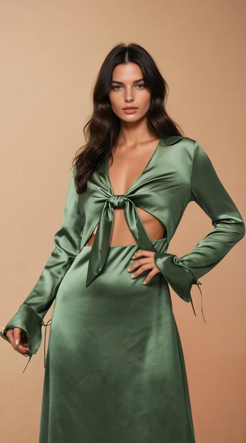 Lalette Midi Dress - Olive
