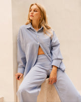 Lori Blue & White Striped Pants