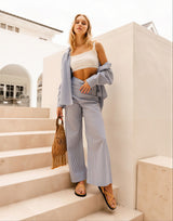 Lori Blue & White Striped Pants