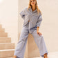 Lori Blue & White Striped Pants
