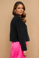 Michelle Black Tweed Jacket