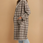 Mocha Oversized Plaid Light Weight Long Coat