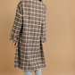 Mocha Oversized Plaid Light Weight Long Coat