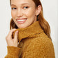 Mustard Drop Shoulder Turtle Neck Sweater
