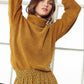 Mustard Drop Shoulder Turtle Neck Sweater