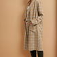 Mustard Oversized Plaid Light Weight Long Coat