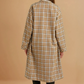 Mustard Oversized Plaid Light Weight Long Coat