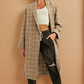 Mustard Oversized Plaid Light Weight Long Coat