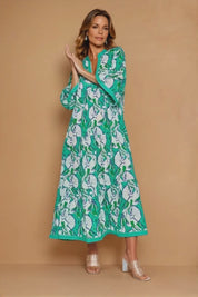 Layla Green Floral Maxi Dress