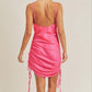 Satin Side Drawstring Dress