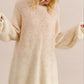 Soft Touch Fur Tunic Pullover Knit Sweater