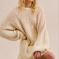 Soft Touch Fur Tunic Pullover Knit Sweater