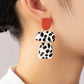 3 linked animal print geo drops earrings - NIXII Clothing