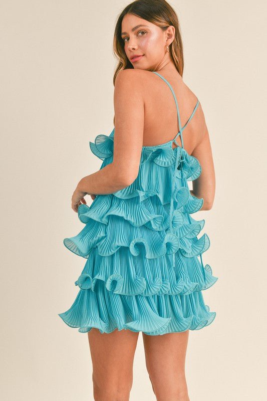 Anna Ruffle Aqua Mini - NIXII Clothing