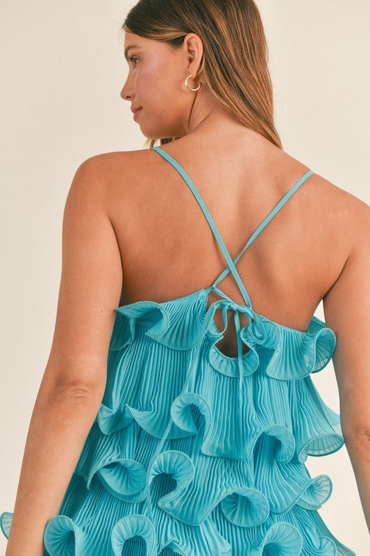 Anna Ruffle Aqua Mini - NIXII Clothing