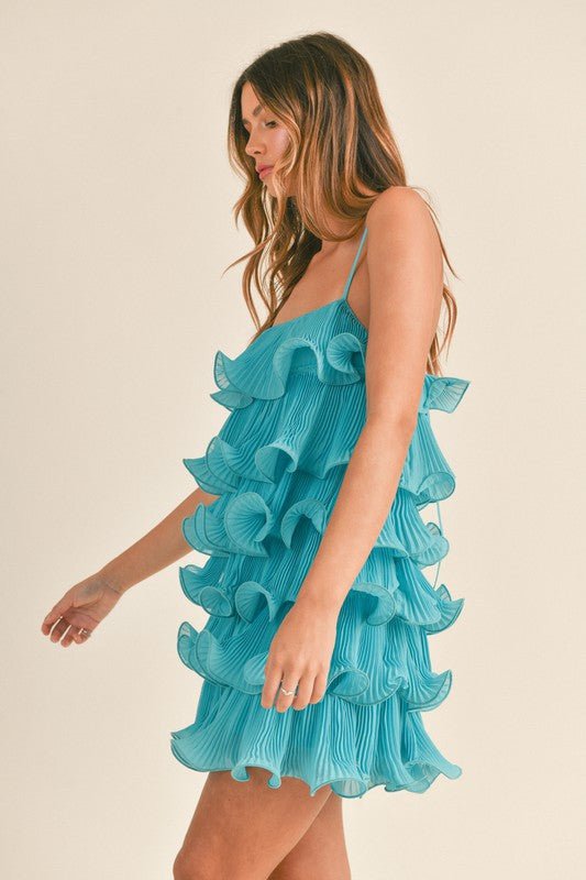 Anna Ruffle Aqua Mini - NIXII Clothing