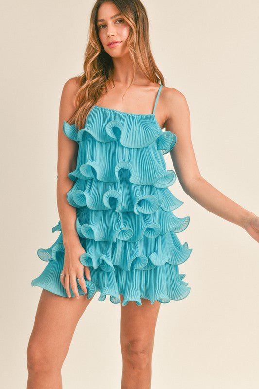 Anna Ruffle Aqua Mini - NIXII Clothing