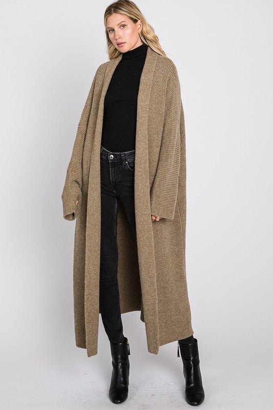 Beige Long Sleeve Cardigan - NIXII Clothing