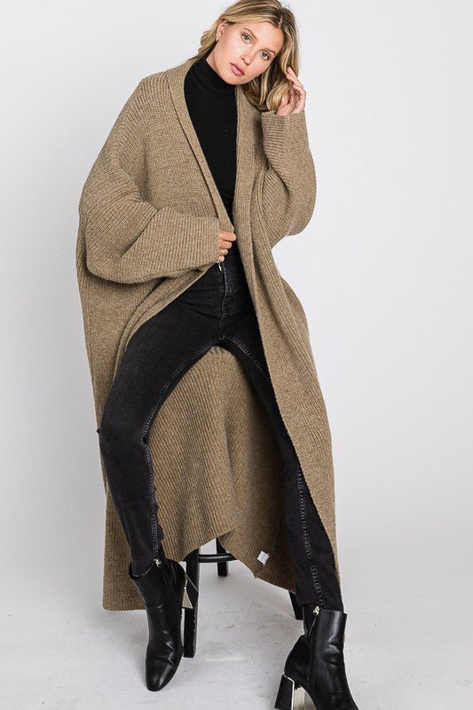 Beige Long Sleeve Cardigan - NIXII Clothing