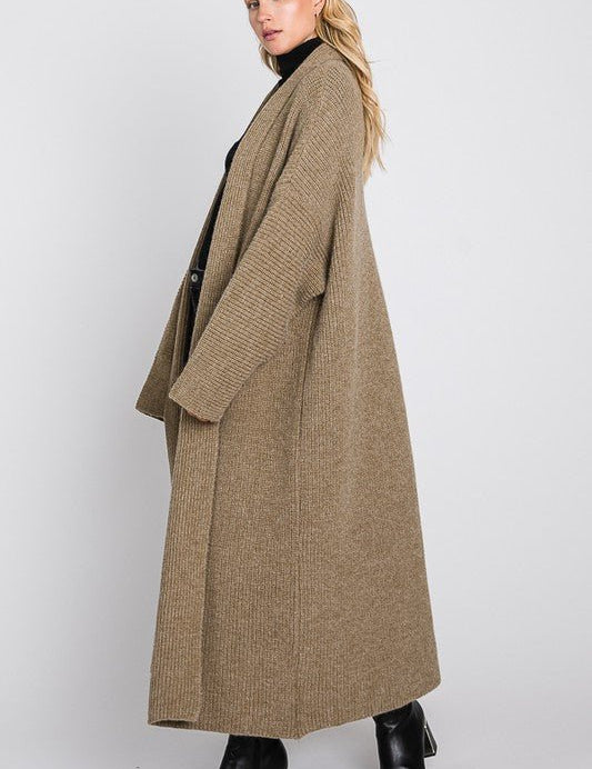 Beige Long Sleeve Cardigan - NIXII Clothing