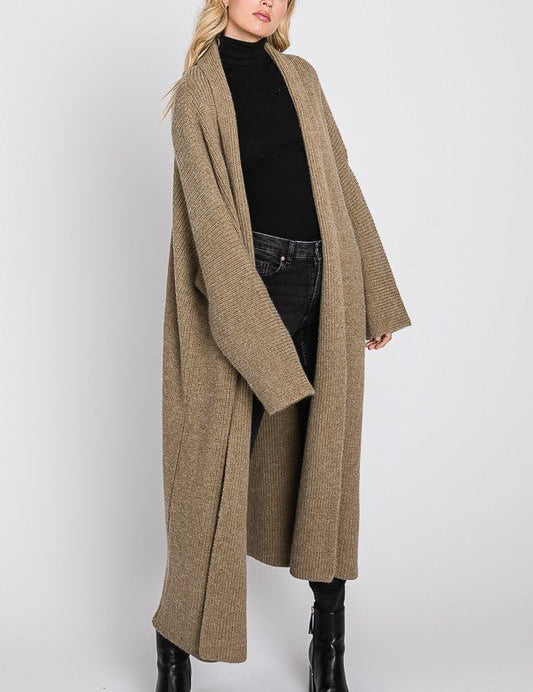 Beige Long Sleeve Cardigan - NIXII Clothing