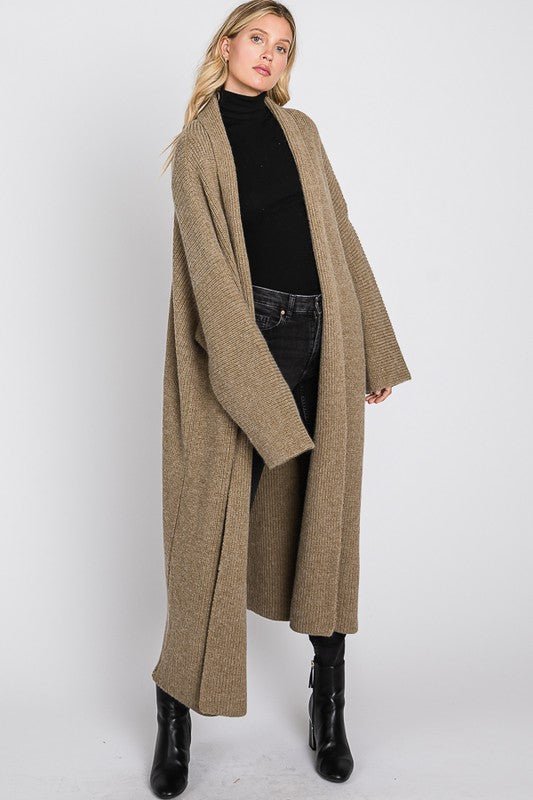 Beige Long Sleeve Cardigan - NIXII Clothing