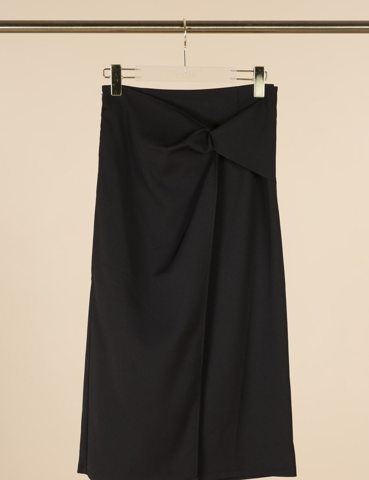 Black Corner Tie Skirt - NIXII Clothing
