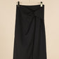 Black Corner Tie Skirt - NIXII Clothing
